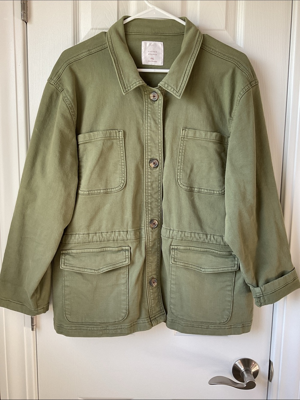 LC Lauren Conrad Sage Green Collared Jacket Size petite XL
